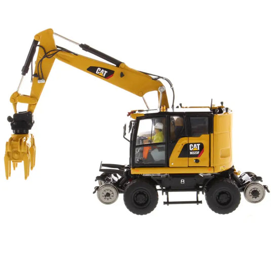 CAT - 1/50 - M323F RAILROAD WHEELED EXCAVATOR CAT YELLOW