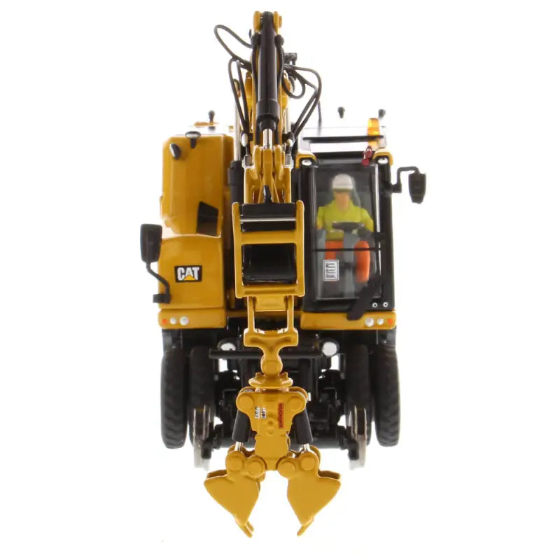 Chargez l&#39;image dans la visionneuse de la galerie, CAT - 1/50 - M323F RAILROAD WHEELED EXCAVATOR CAT YELLOW
