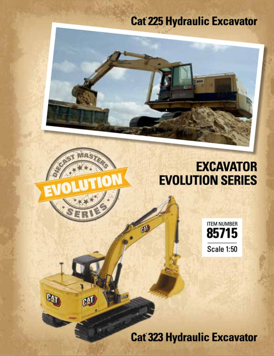 1/50 - 225 & 323 Excavator DIECAST | SCALE HYDRAULIC