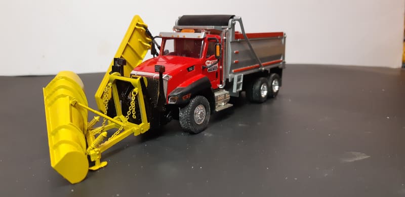 Load image into Gallery viewer, 1/50 - CAT 660 (Red) 10 Wheelers Snow Equipped DIECAST
