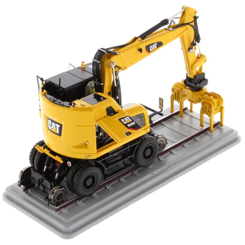 Load image into Gallery viewer, 1/50 - M323F Railroad Wheeled Excavator Safety Yellow
