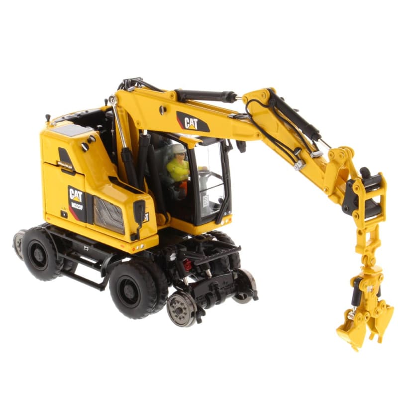 Load image into Gallery viewer, 1/50 - M323F Railroad Wheeled Excavator Safety Yellow
