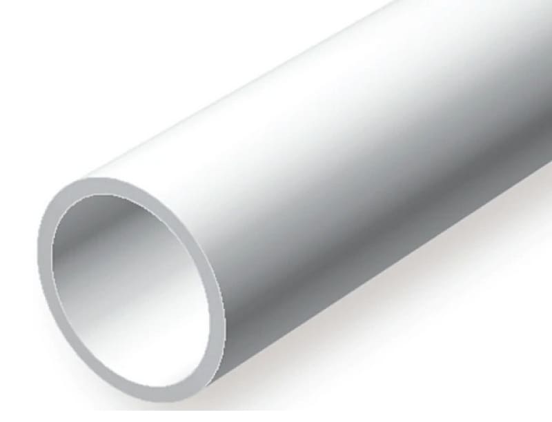 Load image into Gallery viewer, 1/8’ -.125’ (3.2mm) RND TUBE WHITE STYRENE TUBING
