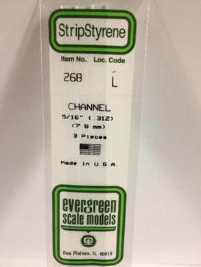5/16 0.312″ 3 Pack Opaque White Polystyrene C Channel