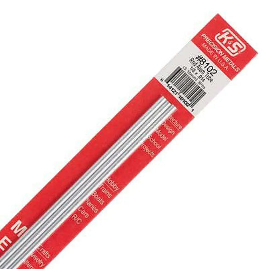 K AND S METALS - 1/8 X.014 RND ALU TUBE PACK OF 3 K&S