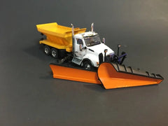 1/50 - Kenworth T880 (white) Underbelly Plow and Snow Equipped (black/orange)