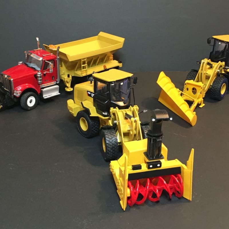 Load image into Gallery viewer, 1/50 - CAT 930K w/ LARUE D55 Snow Blower Set DIECAST | SCALE
