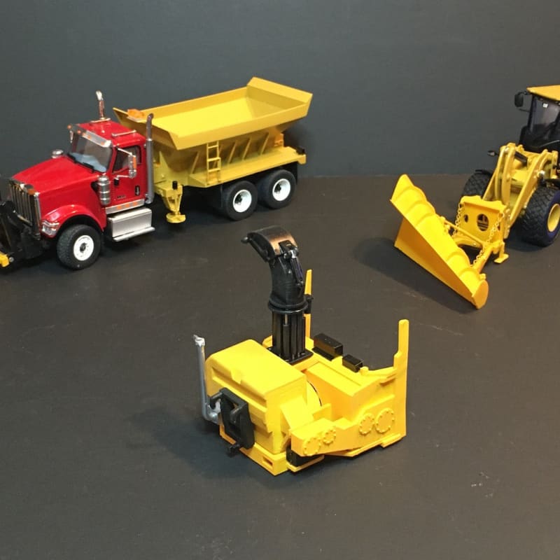 Load image into Gallery viewer, 1/50 - CAT 930K w/ LARUE D55 Snow Blower Set DIECAST | SCALE
