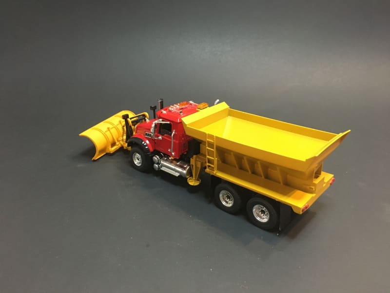 Load image into Gallery viewer, 1/50 - MACK GRANITE (Red) 10 Wheelers Snow Equipped DIECAST
