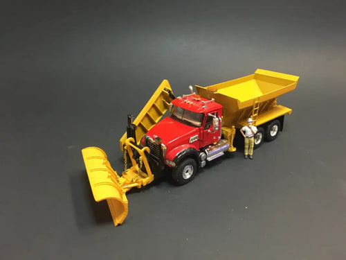 MACK - 1/50 - MACK GRANITE (RED) 10 WHEELERS SNOW EQUIPPED