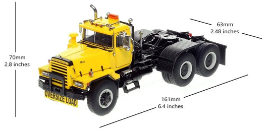 MACK - 1/50 - MACK RD800 TANDEM AXLE TRACTOR - YELLOW OVER