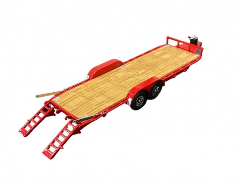 Load image into Gallery viewer, 1/50 - Utility Trailer 2 axles RED DIECAST | SCALE
