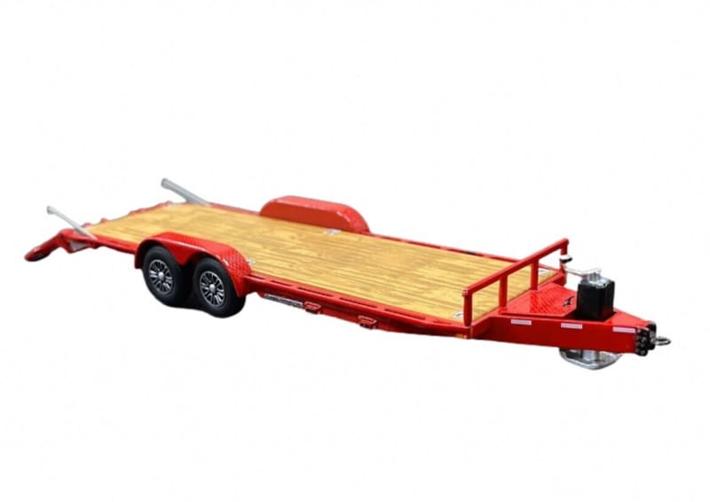 Load image into Gallery viewer, 1/50 - Utility Trailer 2 axles RED DIECAST | SCALE
