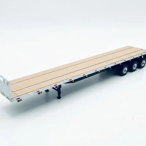 1/50 - 53' Flat Bed Trailer - Silver Tri Axle
