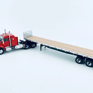 1/50 - 53' Flat Bed Trailer - Silver Tri Axle