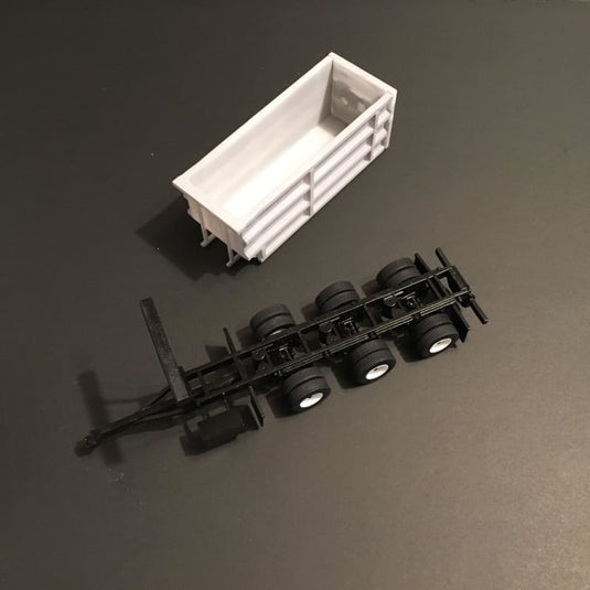 1/50 - 33 Feet Roll-Off Trailer w/ Container DIECAST | SCALE