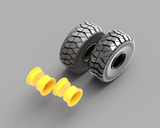 Articulated Dump Truck Tire 01 (Set of 6 Tires) - Scale