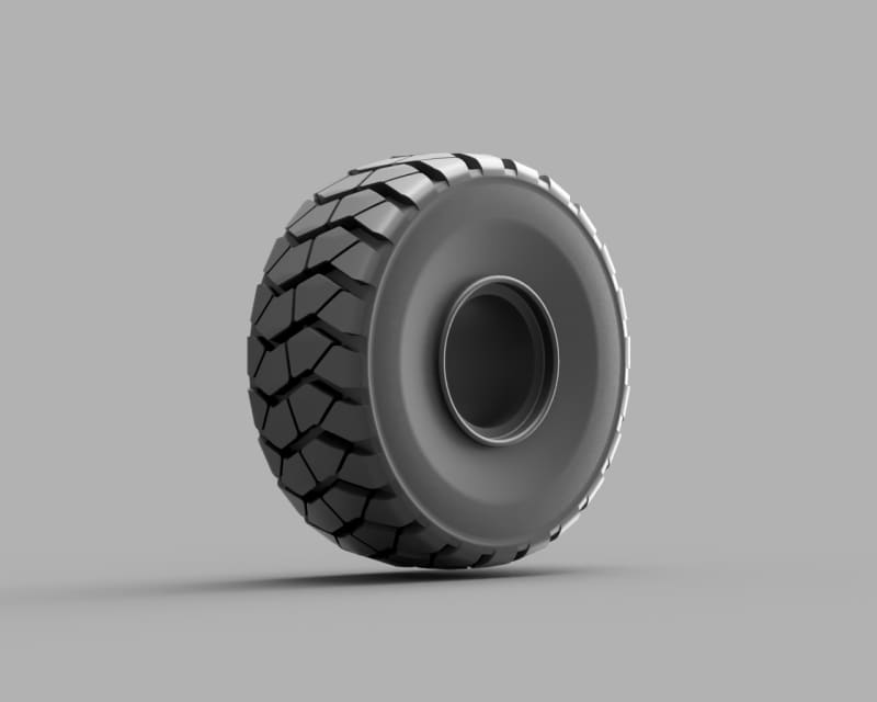 Chargez l&#39;image dans la visionneuse de la galerie, Articulated Dump Truck Tire 01 (Set of 6 Tires) - Scale
