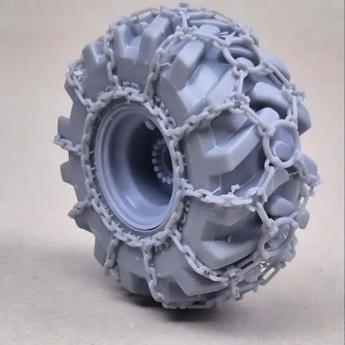 PAPYHOBBY - FORESTRY / SKIDDER TIRE 03 WITH CHAINS - SCALE