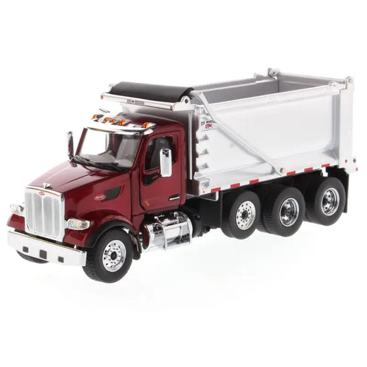 PETERBILT - 1/50 - 567 SF METALLIC RED CAB/ DUMP TRUCK