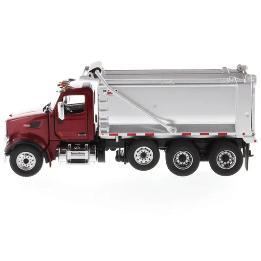 PETERBILT - 1/50 - 567 SF METALLIC RED CAB/ DUMP TRUCK