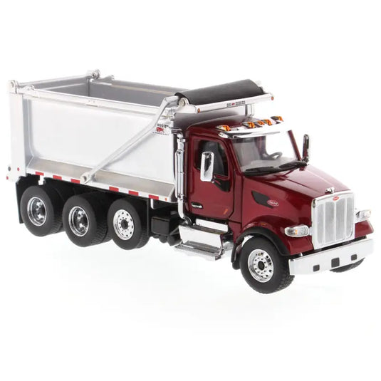 PETERBILT - 1/50 - 567 SF METALLIC RED CAB/ DUMP TRUCK