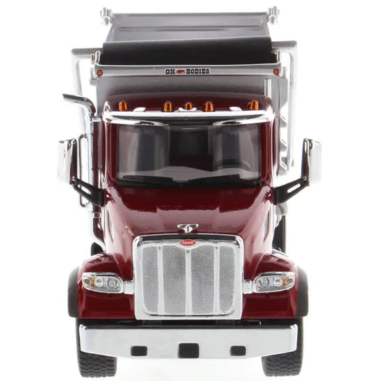 PETERBILT - 1/50 - 567 SF METALLIC RED CAB/ DUMP TRUCK