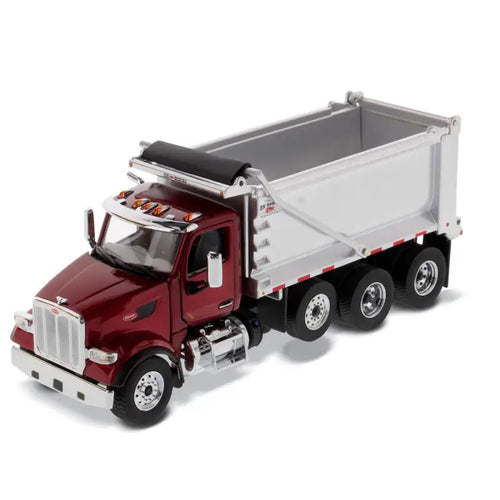 PETERBILT - 1/50 - 567 SF METALLIC RED CAB/ DUMP TRUCK