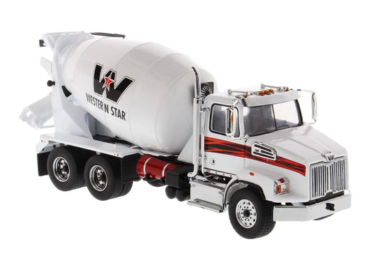 WESTERN STAR - 1/50 - 4700 SB CONCRETE MIXER WHITE CAB &