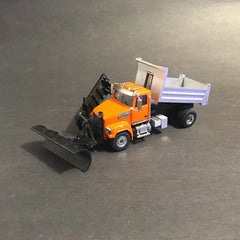 1/50 - Western Star 4700 (orange Dot Color) 6 Wheels Dump Truck Snow Equipped