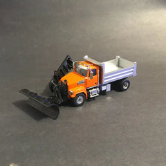 1/50 - Western Star 4700 (orange Dot Color) 6 Wheels Dump Truck Snow Equipped