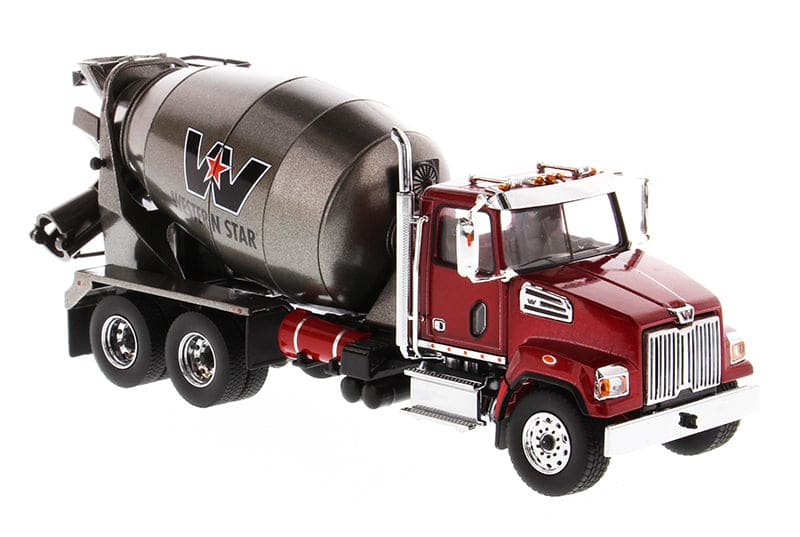 Load image into Gallery viewer, 1/50 - 4700 SF Concrete Mixer Red Cab with Gun Metal Drum

