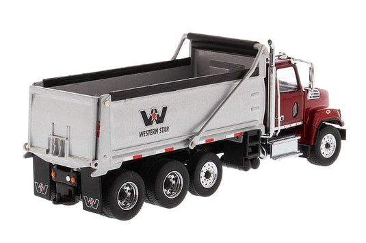 1/50 - 4700 SF Dump Truck Red Cab with Silver Body DIECAST