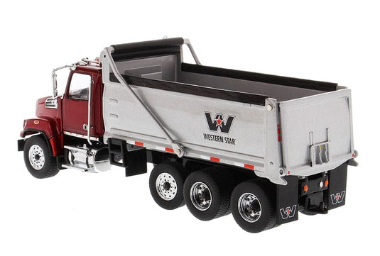 1/50 - 4700 SF Dump Truck Red Cab with Silver Body DIECAST