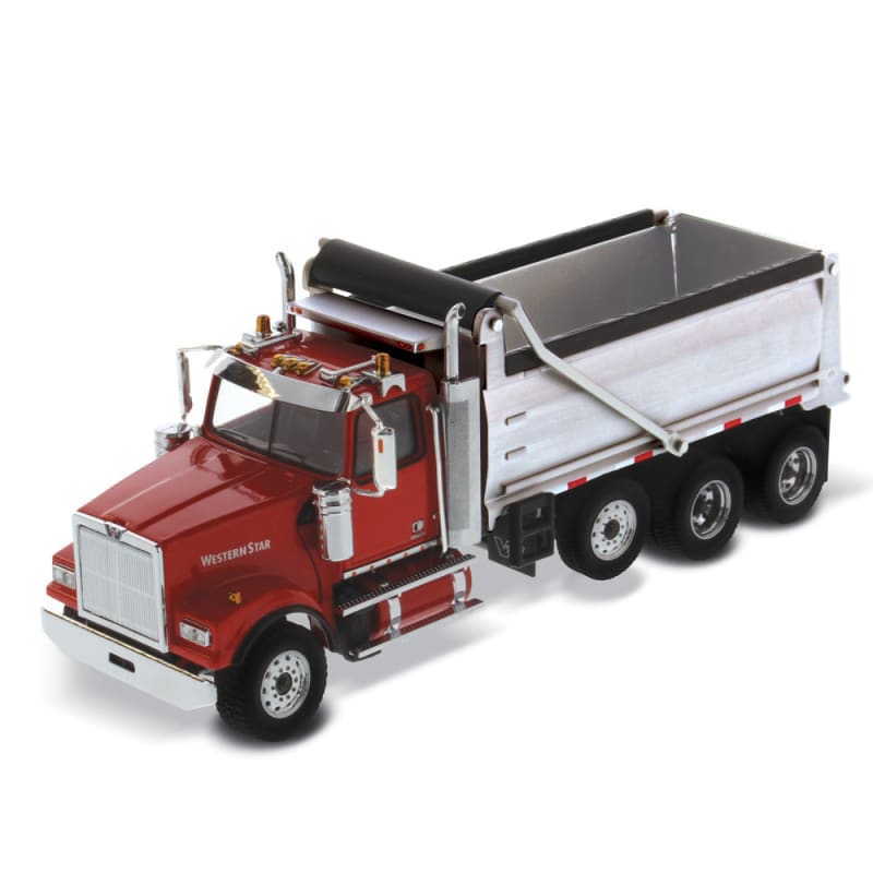 Chargez l&#39;image dans la visionneuse de la galerie, 1/50 - 4900 SF Dump Truck Red cab matte silver plated body
