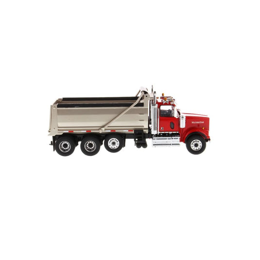 1/50 - 4900 SF Dump Truck Red cab matte silver plated body